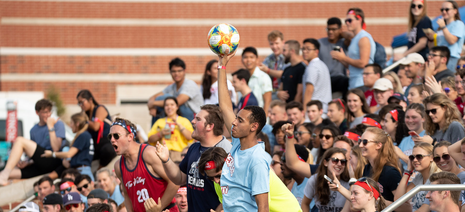 Student Cheering Crowd