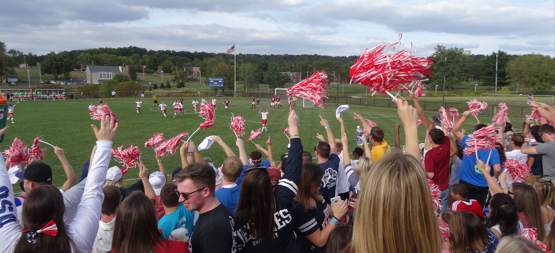 Crowd Cheers on Soccer