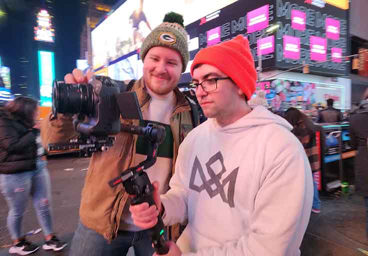 TV Film Students on location