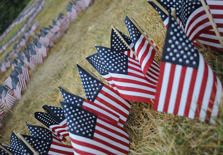 Flags on DeSales Campus