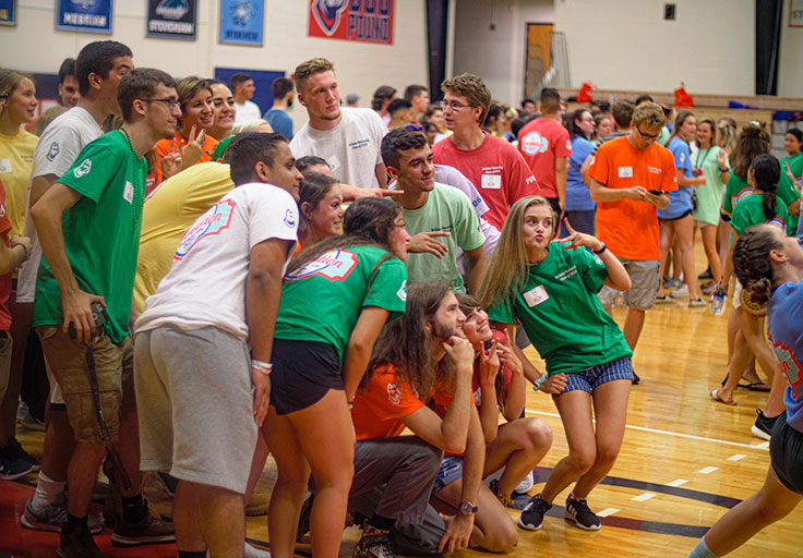 group photo op at orientation