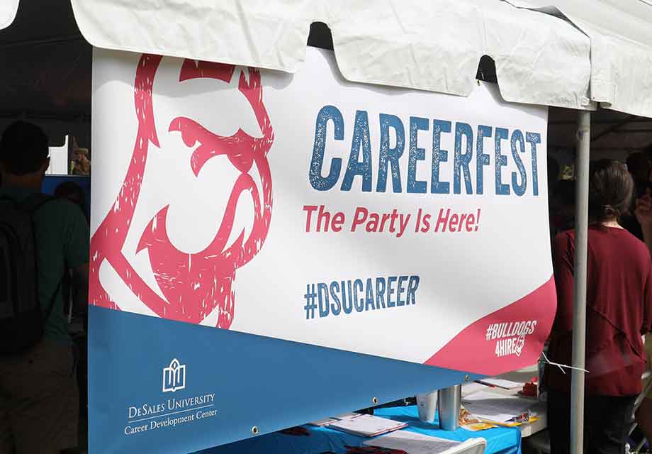 career fair sign