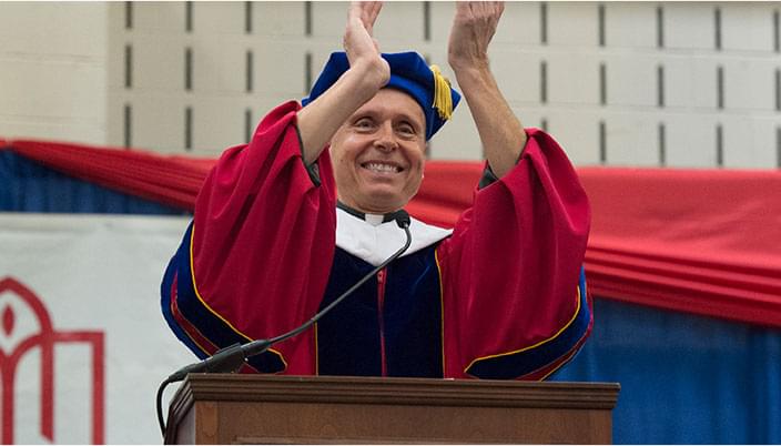 Jim Greenfield gives graduation speech