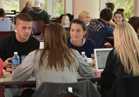 students in the cafeteria