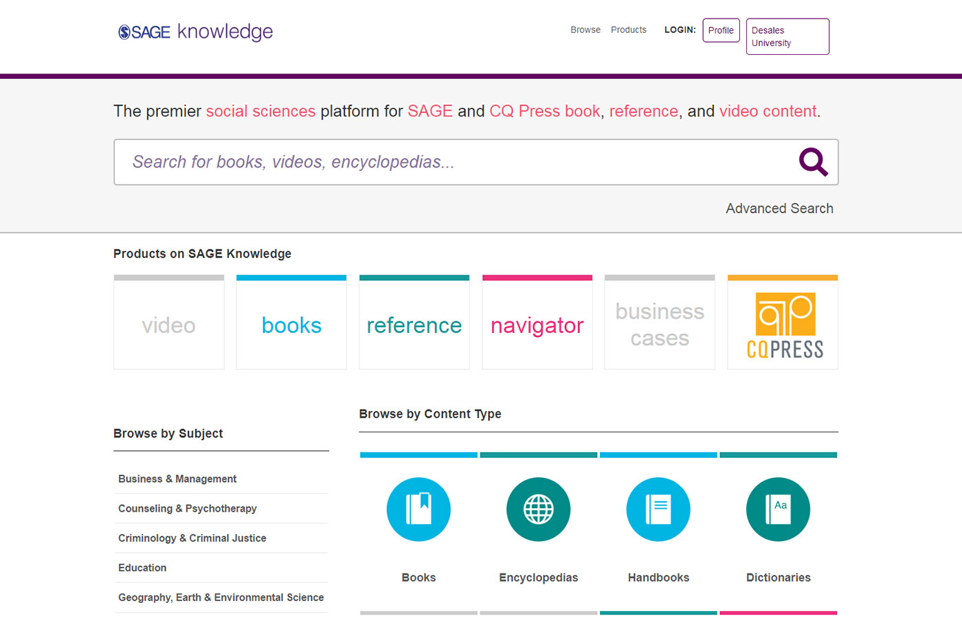 Sage Knowledge Database