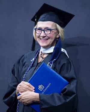 Maryann Wickemeyer graduates at the age of 71