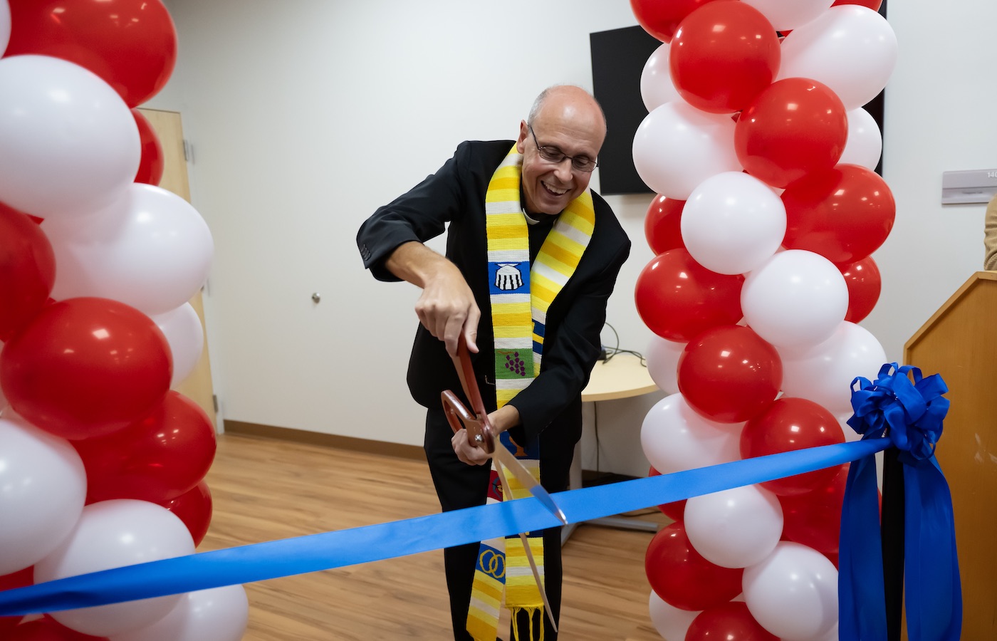 Father Jim Labuda Ribbon Cutting