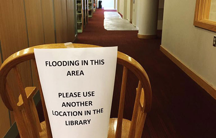 Flooding-in-Trexler-Library