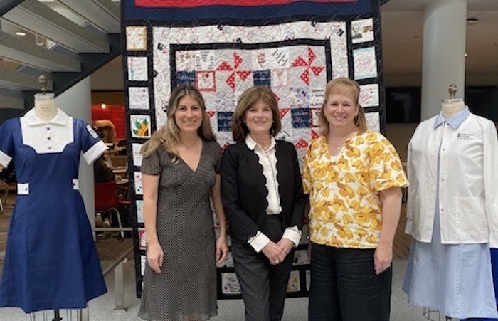 Nursing faculty Leana Janukowicz, Mary Liz Doyle-Tadduni, and Nichole Hartman in the Gambet Center