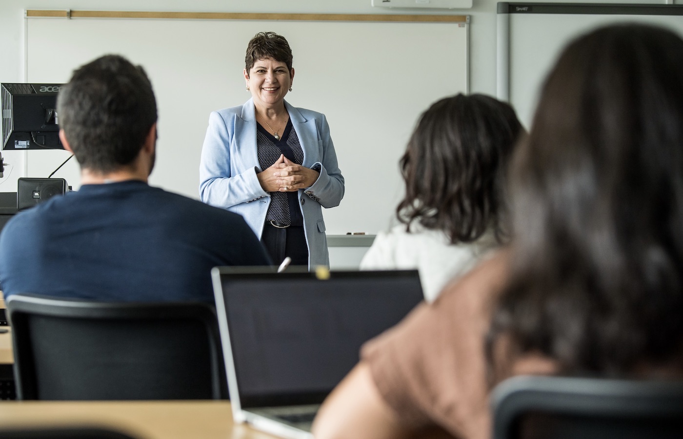 Karen Kent teaching an MBA course