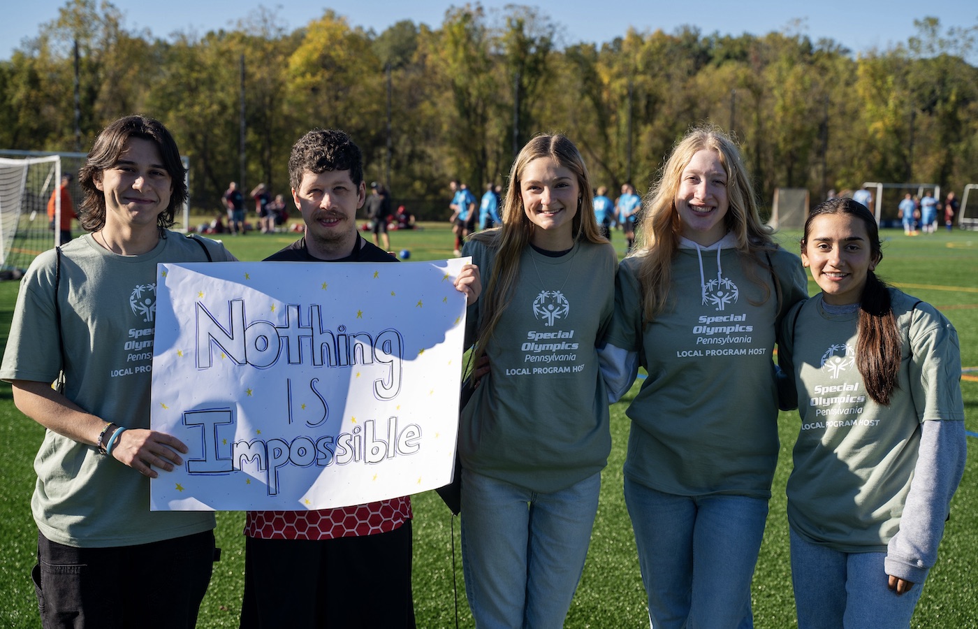 Students volunteering at Special Olympics Eastern Fall Sectional