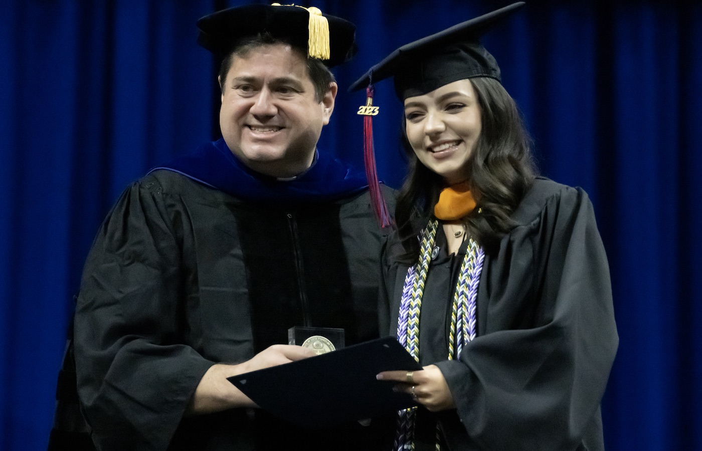 V. Rev. John Kolodziej and Ana Belén Guerin